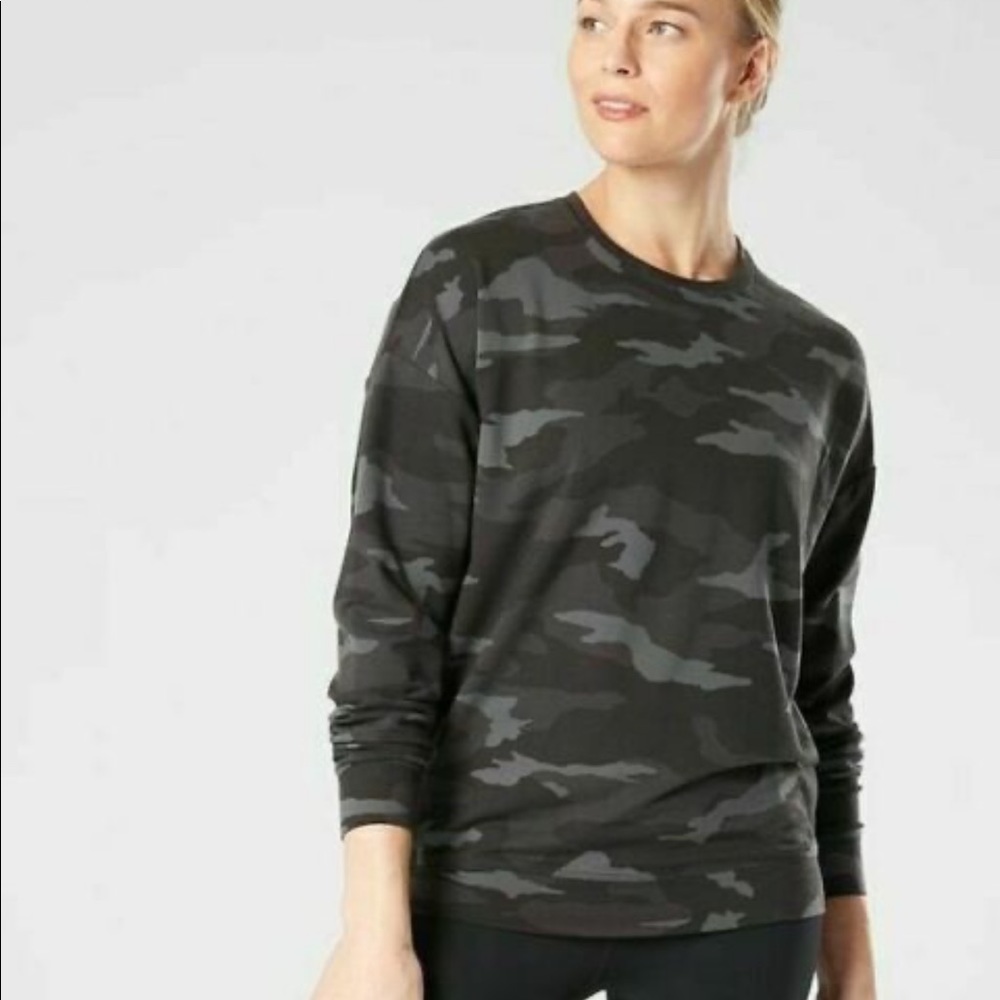 Athleta Studio to Street Camo Sweatshirt